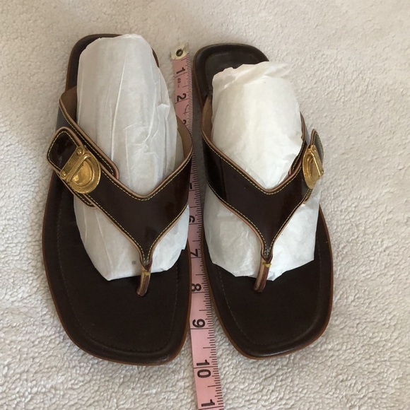 Louis Vuitton Authentic ladies sandals! Dust Bag! Vintage! brown/tan! 37 1/2 - Picture 13 of 15